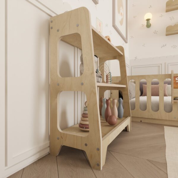 Montessori Spielzeugregal – Wolf (2) - 0