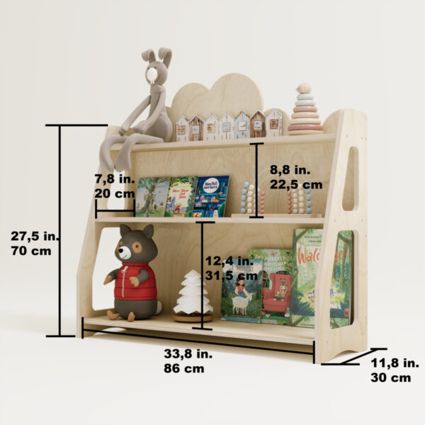 Montessori Bücherregal & Kinderregal – Cloud (10) - 9