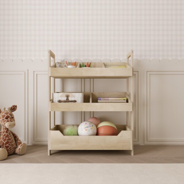 Montessori Bücherregal & Spielzeugregal – Malo (2) - 0