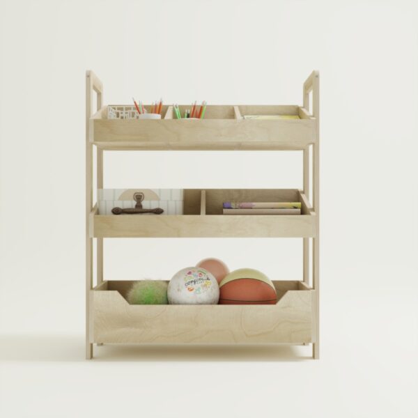 Montessori Bücherregal & Spielzeugregal – Malo (6) - 4