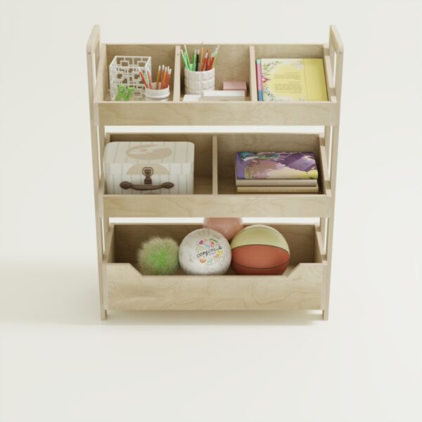 Montessori Bücherregal & Spielzeugregal – Malo (7) - 5