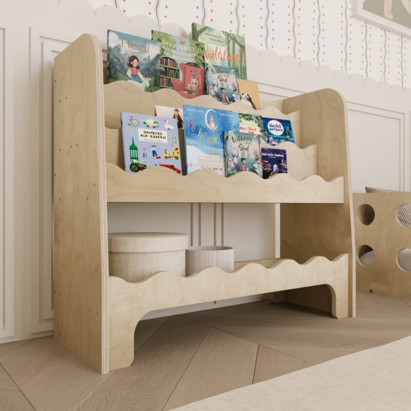Montessori Bücherregal – Welle