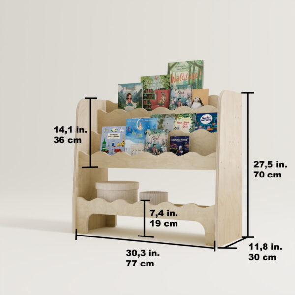 Montessori Bücherregal – Welle