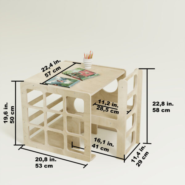 Montessori Tisch und Stuhl – Inu (11) - 8
