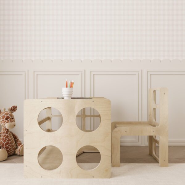 Montessori Tisch und Stuhl – Inu - 1