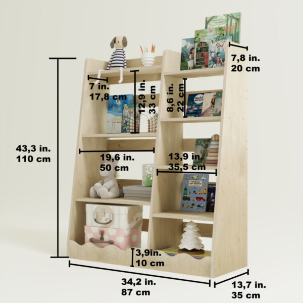 Montessori Bücherregal – Wave